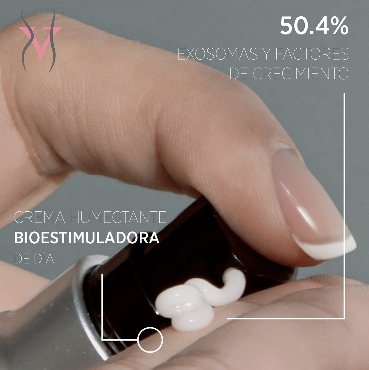 Crema humectante de uso íntimo con factores de crecimiento